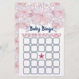 Rot, Weiß & Blau 4. Juli Babydusche Bingo