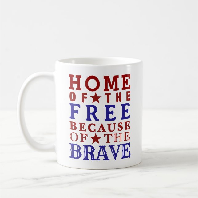 Rot Weiß Blau 4. Juli Kaffeetasse (Links)
