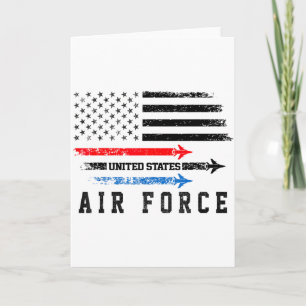 Rot Weiß Blau Air Force Überflug Stolz Amerikanisc Karte