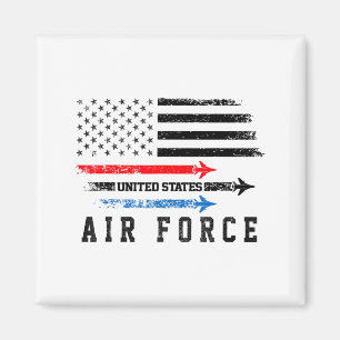 Rot Weiß Blau Air Force Überflug Stolz Amerikanisc Magnet