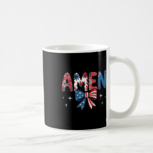Rot Weiß Blau Amen-Blume Kokette Schleife Us-Flagg Kaffeetasse