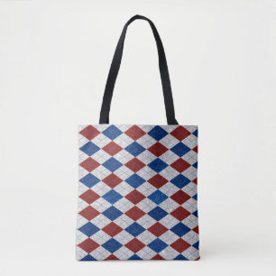 Rot, Weiß, Blau Argyle 4. Juli Glitter