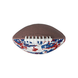 Rot, Weiß & Blau Camo 4. Juli Glitter Football