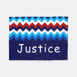 Rot Weiß Blau Chevron Individuelle Kleine Fleece-D Fleecedecke