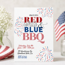 Rot-Weiß-Blau-Einladung zum BBQ | 4. Juli 