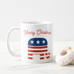 Rot Weiß Blau Elefant Halbzeitwahl Saison Kaffeetasse