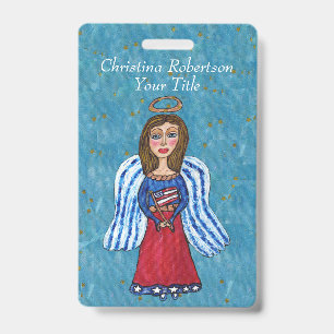 Rot Weiß Blau Engel Amerikanische Flagge Goldene S Ausweis