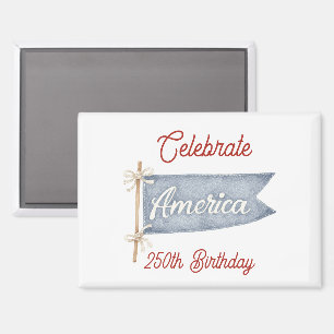 Rot Weiß Blau Feiern Amerika  Magnet
