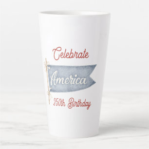 Rot Weiß Blau Feiern Amerika  Milchtasse