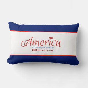 Rot, weiß, blau, Flagge, Sterne, Pfeile, 4. Juli Lendenkissen