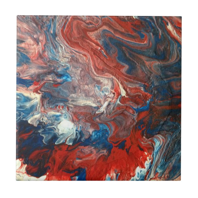 Rot, Weiß, Blau Fliese (Vorderseite)