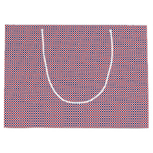 Rot, weiß, blau GINGHAM-GIFT BAG L Große Geschenktüte
