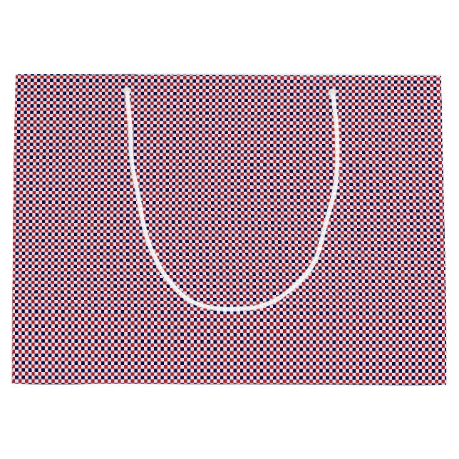 Rot, weiß, blau GINGHAM-GIFT BAG L Große Geschenktüte (Vorderseite)