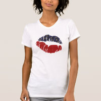 Rot Weiß Blau Gold Glitter Sterne 4. KISS LIPPEN