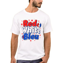 Rot Weiß Blau Lustiges Französisch Patriotisches T