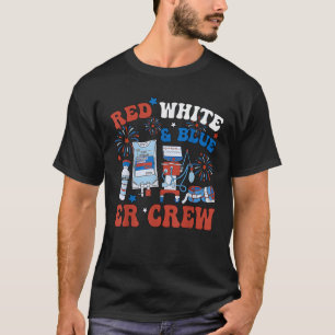 Rot Weiß Blau Notaufnahme-Team Lustige Krankenschw T-Shirt