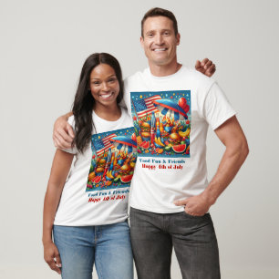 Rot Weiß Blau Patriotisch 4. Juli  T-Shirt