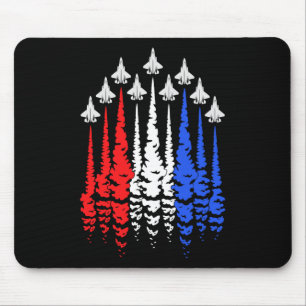 Rot Weiß Blau Patriotische Jets USA-Flagge Männer Mousepad