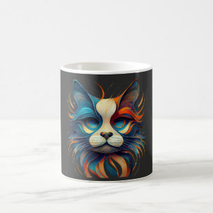 Rot Weiß & Blau Patriotische Katze Kaffeetasse
