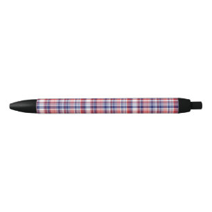 Rot, Weiß, Blau Preppy Madras Kariert Kugelschreiber