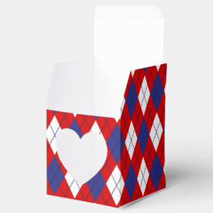 Rot, Weiß, Blau Raute 1-FAVOR BOX m2 Geschenkschachtel