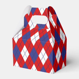 Rot, Weiß, Blau Raute 1-FAVOR-FELD-Kabel Geschenkschachtel