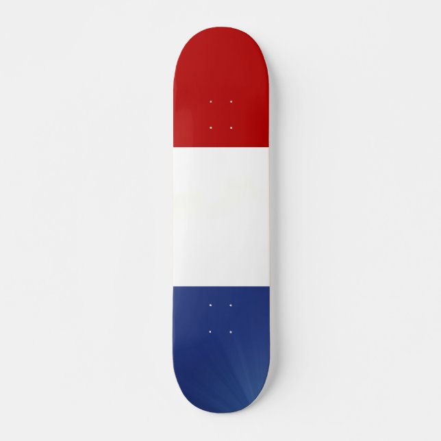 Rot Weiß Blau Skateboard (Vorne)