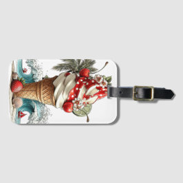 ROT WEISS BLAU SOMMERZEIT EIS CREAM CONE GEPÄCKANHÄNGER