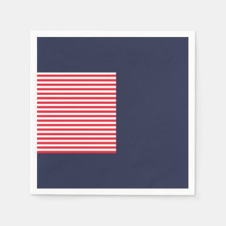 Rot-Weiß-Blau Spaßige Patriotische Feier Serviette