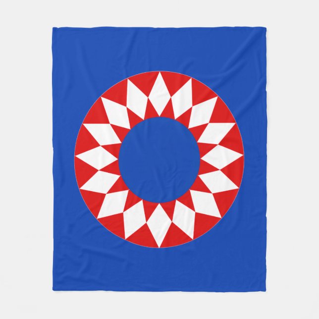 Rot Weiß Blau Strahlende Sterne Decke (Vorderseite)