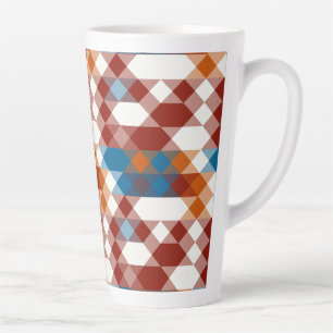 rot weiß blau und orange geometrisch milchtasse