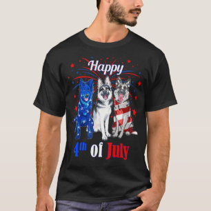 Rot Weiß Blau USA Amerikanische Flagge Deutscher S T-Shirt