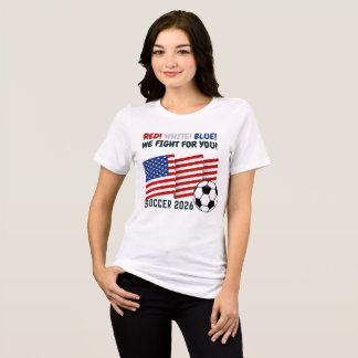 Rot Weiß Blau – USA Fußballfan 2026 T-Shirt Tri-Blend Shirt