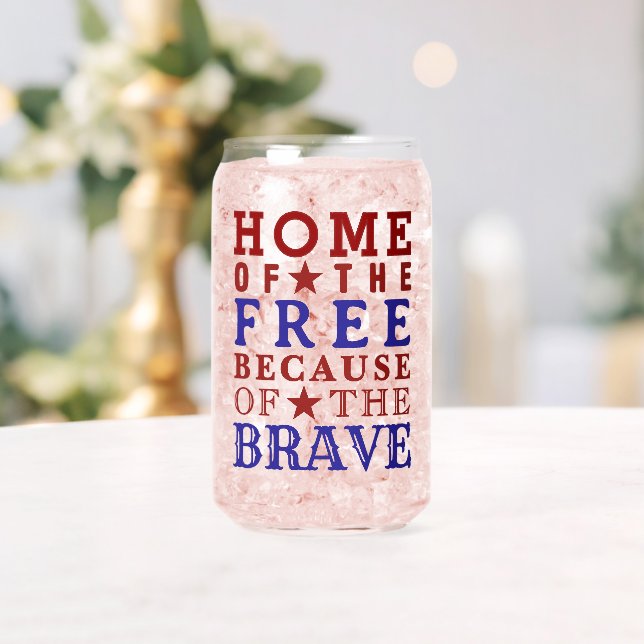 Rot Weiß Blau Vierter Juli Dosenglas (Insitu (Hochzeit))