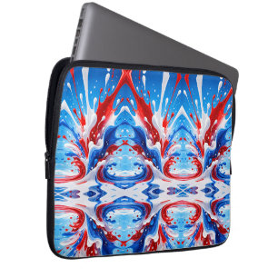 Rot-Weiß-Blauer Spritzdecke Laptopschutzhülle