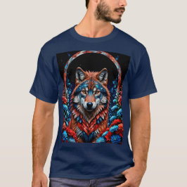 Rot, Weiß, Blauer Wolf T-Shirt