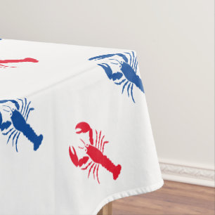 Rot-weiß-blaues Hummermuster Patriotisch Tischdecke