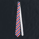 Rot-weiß-blaugestreifte Krawatte<br><div class="desc">Rote, weiße und blau diagonal gestreifte Krawatte.</div>