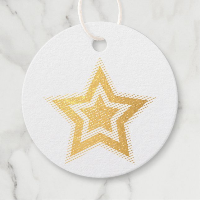 Rot, Weiß, Blue Star 4. Juli Glitzer Geschenkanhänger (Vorderseite)