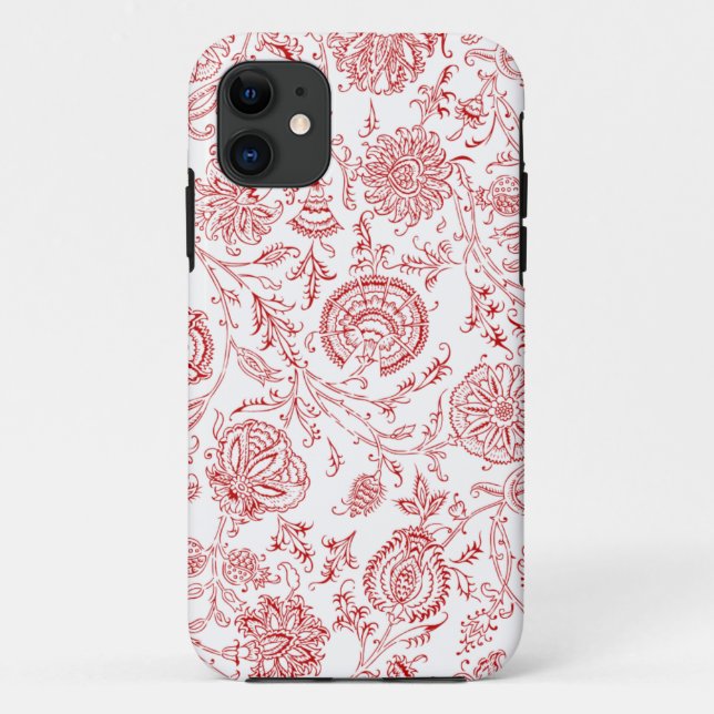 Rot-Weiß-Blume Case-Mate iPhone Hülle (Rückseite)