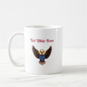 Rot-Weiß-Brau patriotisches Kaffee-Bierliebhaber-D Kaffeetasse