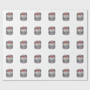 Rot Weiß & Brews Patriotisches Bier-Shirt-Design_1 Geschenkpapier
