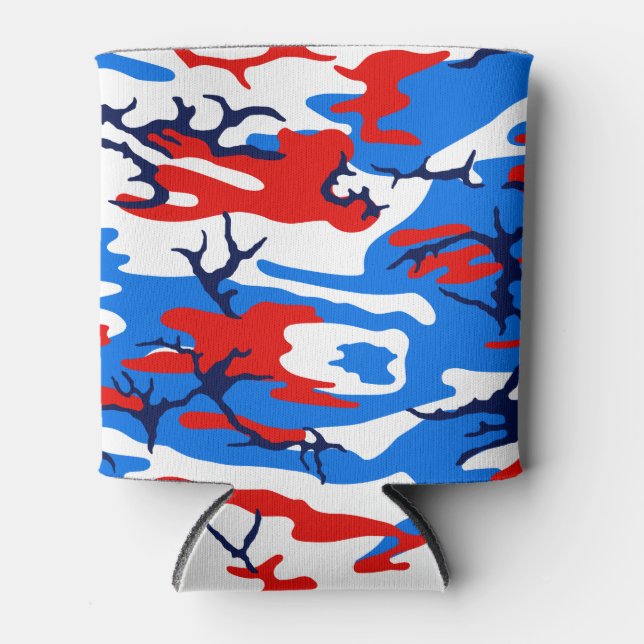 Rot-Weiß-Camouflage und Blau Dosenkühler (Vorderseite)