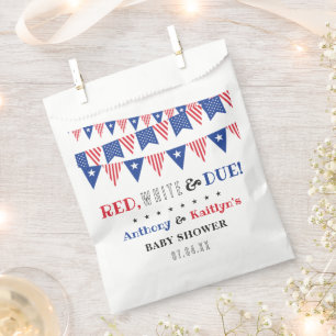 Rot, Weiß & Due! Babydusche am 4. Juli Geschenktütchen