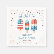 Rot, Weiß & Due! Patriotic Popsicle Baby Dusche