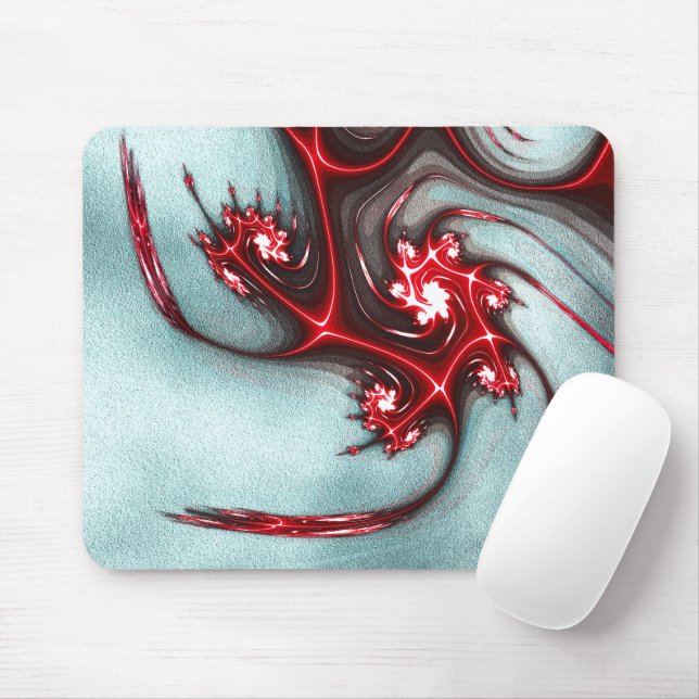 Rot-Weiß-Eidechsen auf sandiger Textur Mousepad (Mit Mouse)
