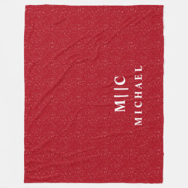 Rot-Weiß-einfaches Sprinkzeug Fleecedecke