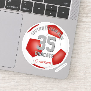 Rot-Weiß-Farben für die Fußball-Mannschaft Aufkleber