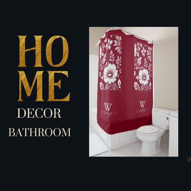 Rot-Weiß-Frankreich Elegante Chinoiserie Duschvorhang (Von Creator hochgeladen)