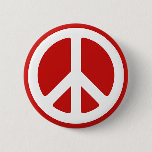 Rot-Weiß-Friedenssymbol Button